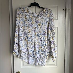 Liz Claiborne White Floral Blouse